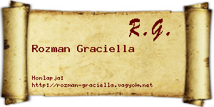 Rozman Graciella névjegykártya